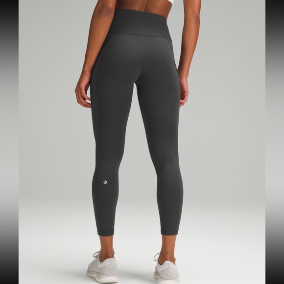 Lululemon Wunder Train Leggings Pockets | high-rise | 25” graphite grey | size 4 - Picture 3 of 7